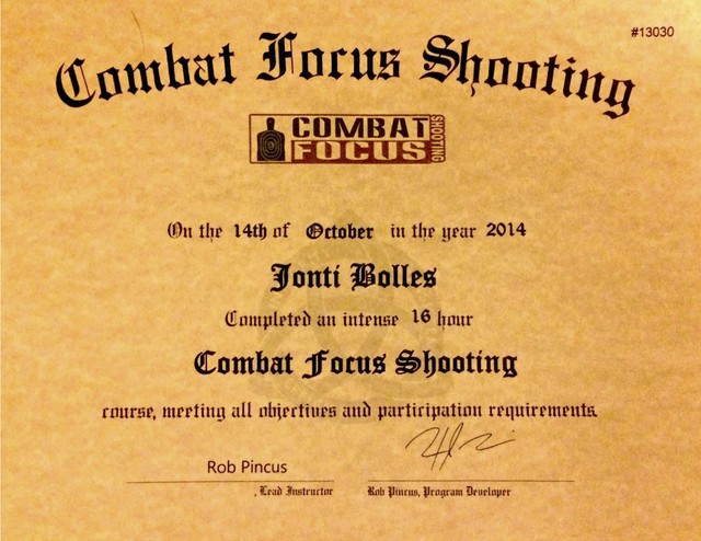 2014 Combat Focus Shooting Course with Rob Pincus